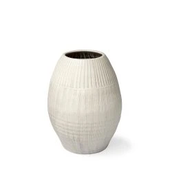 Flash Sale 🎉 Mercana Reyan Large 28.5" Pearl White Ceramic Striped Vase 😍 -Mercana Shop Reyan Large 28.522 Pearl White Ceramic Striped Vase 7