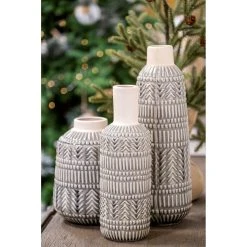 Cheapest 🔔 Mercana Riker I Small Dark Gray Cream Ceramic Vase ❤️ -Mercana Shop Riker I Small Dark Gray Cream Ceramic Vase 4