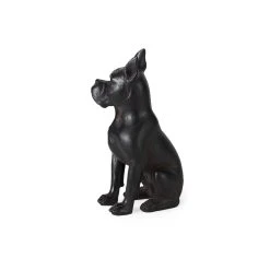 Discount 🥰 Mercana Rocky 4L X 5W Black Resin Boxer 🐕 Dog - 3.5L X 5.2W X 9.1H 🧨