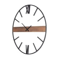 Budget โ Mercana Roman 36" Round Oversize Industrial Wall Clock - 36"W X 36"H X 2"D ๐