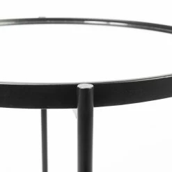 Best deal 😉 Mercana Samantha Black Iron Frame W/ Mirror Top Accent Table 🎉 -Mercana Shop Samantha 28Large29 Black Mirror Top Accent Table 4