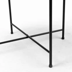 Best deal 😉 Mercana Samantha Black Iron Frame W/ Mirror Top Accent Table 🎉 -Mercana Shop Samantha 28Large29 Black Mirror Top Accent Table 6