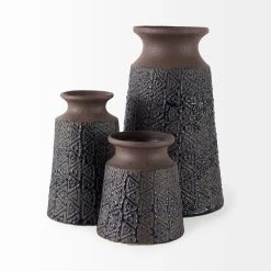 Cheapest 🔥 Mercana Sefina I Small Brown/Black Patterned Ceramic Vase - 4.5"W X 4.5"D 5.5"H ❤️ -Mercana Shop Sefina I Small Brown Black Patterned Ceramic Vase 2