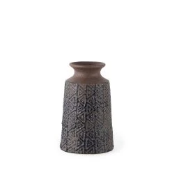 Best Pirce 🎉 Mercana Sefina II Medium Brown/Black Patterned Ceramic Vase - 4.5"W X 4.5"D X 7.5"H 🎉