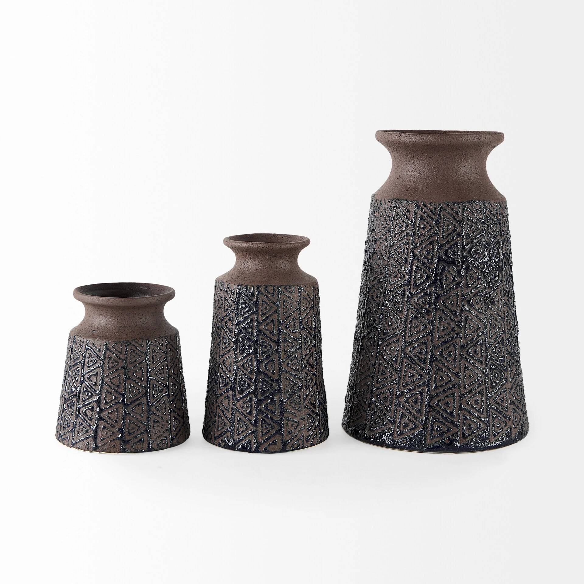 Promo ๐ Mercana Sefina III Large Brown/Black Patterned Ceramic Vase - 7"W X 7"D X 11"H ๐ 2 Promo ๐ Mercana Sefina III Large Brown/Black Patterned Ceramic Vase - 7"W X 7"D X 11"H ๐ - Image 2