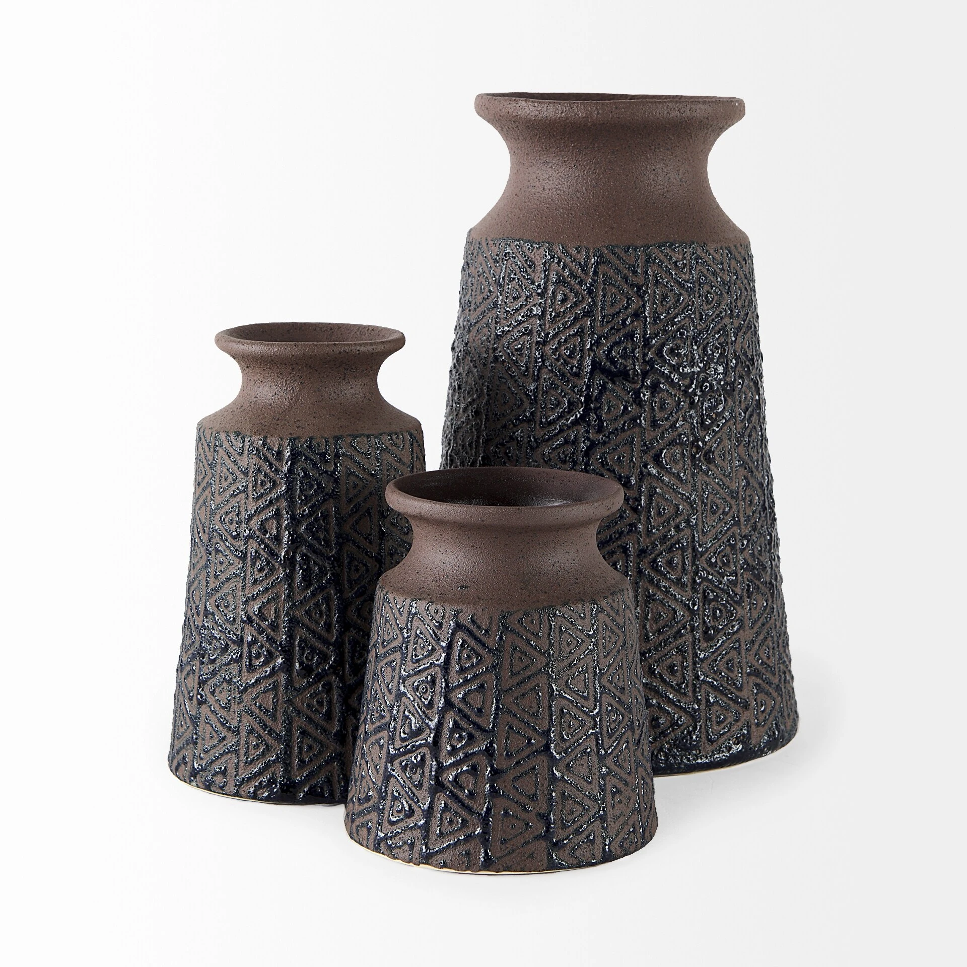 Promo ๐ Mercana Sefina III Large Brown/Black Patterned Ceramic Vase - 7"W X 7"D X 11"H ๐ 3 Promo ๐ Mercana Sefina III Large Brown/Black Patterned Ceramic Vase - 7"W X 7"D X 11"H ๐ - Image 3