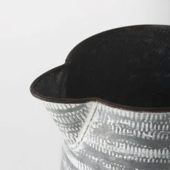 Best deal 🌟 Mercana Serena II (Large) Gray/White Textured Metal Jug 😍 -Mercana Shop Serena II 28Large29 Gray White Textured Metal Jug 4