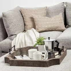 Cheapest ✨ Mercana Shrouda II Brown Wooden Mirrored Bottom Tray - 24"W X 24"D X 6"H 🛒 -Mercana Shop Shrouda II Brown Wooden Mirrored Bottom Tray 9