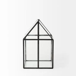 Wholesale 😍 Mercana Sikes (Small) 6L X 6W X 10H Glass Terrarium Gun Metal 🧨 -Mercana Shop Sikes 28Small29 6L x 6W x 10H Glass Terrarium 11