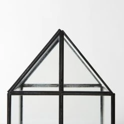Wholesale 😍 Mercana Sikes (Small) 6L X 6W X 10H Glass Terrarium Gun Metal 🧨 -Mercana Shop Sikes 28Small29 6L x 6W x 10H Glass Terrarium 13