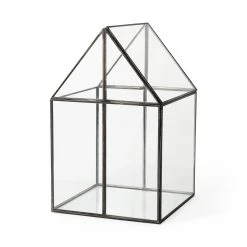 Wholesale 😍 Mercana Sikes (Small) 6L X 6W X 10H Glass Terrarium Gun Metal 🧨 -Mercana Shop Sikes 28Small29 6L x 6W x 10H Glass Terrarium 14