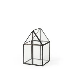 Wholesale 😍 Mercana Sikes (Small) 6L X 6W X 10H Glass Terrarium Gun Metal 🧨