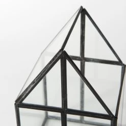 Wholesale 😍 Mercana Sikes (Small) 6L X 6W X 10H Glass Terrarium Gun Metal 🧨 -Mercana Shop Sikes 28Small29 6L x 6W x 10H Glass Terrarium 6
