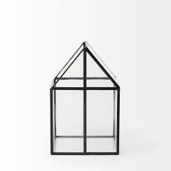 Wholesale 😍 Mercana Sikes (Small) 6L X 6W X 10H Glass Terrarium Gun Metal 🧨 -Mercana Shop Sikes 28Small29 6L x 6W x 10H Glass Terrarium 9