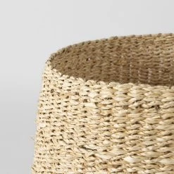 Coupon 🤩 Mercana Sivannah 19.7L X 19.7W X 23.6H (Set Of 3) Light Brown And Medium Brown Striped Seagrass Round Basket 👏 -Mercana Shop Sivannah 19.7L x 19.7W x 23.6H 28Set of 329 Light Brown and Medium Brown Striped Seagrass Round Basket 3