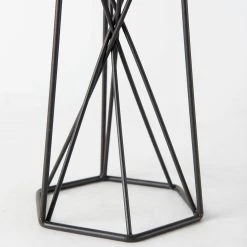 Cheap 🛒 Mercana Sixx II Large Antiqued Metal Hexagonal Table Candle Holder - Large - 6.1"W X 5.3"D X 11"H 👍 -Mercana Shop Sixx II Large Antiqued Metal Hexagonal Table Candle Holder 2