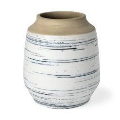 Best Pirce ๐ Mercana Sonnett Short White/Blue Ceramic Vase ๐ 20 Best Pirce ๐ Mercana Sonnett Short White/Blue Ceramic Vase ๐ -Mercana Shop Sonnett Short White Blue Ceramic Vase 8