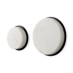 Deals ⌛ Mercana Sophia 5.0 L X 5.0 W X 3.0 H White Marble Set Of 2 Wall Hooks ✔️