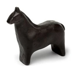 Promo 🛒 Mercana Sphynx II 7L X 2W Black Cast Aluminum Horse Shaped Object - 7.0L X 2.3W X 6.0H 🧨