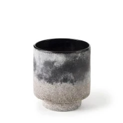 Brand new ๐ Mercana Squally 6.0L X 6.0W X 6.4H Black/Brown Ceramic Ombre Textured Small Vase โค๏ธ