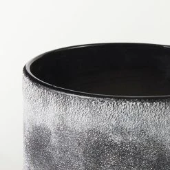 Brand new 😉 Mercana Squally 6.0L X 6.0W X 6.4H Black/Brown Ceramic Ombre Textured Small Vase ❤️ -Mercana Shop Squally 6.0L x 6.0W x 6.4H Black Brown Ceramic Ombre Textured Small Vase 3