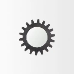 Best deal ✨ Mercana Sundance Cog 17" Round Black Wood Frame Mirror - 16.5"W X 16.5"H X 2.6"D 😍 -Mercana Shop Sundance Cog 1722 Round Black Wood Frame Mirror 2