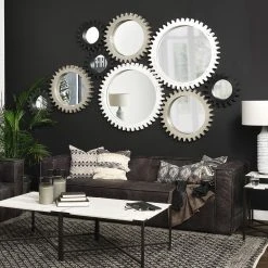 Best deal ✨ Mercana Sundance Cog 17" Round Black Wood Frame Mirror - 16.5"W X 16.5"H X 2.6"D 😍 -Mercana Shop Sundance Cog 1722 Round Black Wood Frame Mirror 7