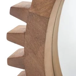 Coupon ⭐ Mercana Sunrise Cog 17" Round Brown Wood Frame Mirror 😍 -Mercana Shop Sunrise Cog 1722 Round Brown Wood Frame Mirror 13