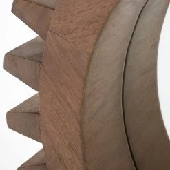 Coupon ⭐ Mercana Sunrise Cog 17" Round Brown Wood Frame Mirror 😍 -Mercana Shop Sunrise Cog 1722 Round Brown Wood Frame Mirror 9