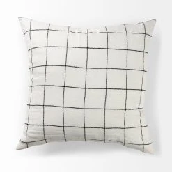 Best Pirce 🤩 Mercana Suzanne White & Black Square Pattern Decorative Pillow Cover 💯 -Mercana Shop Suzanne 14 x 26 White Black Square Pattern Decorative Pillow Cover 13