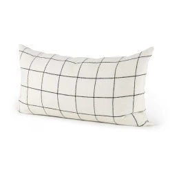 Best Pirce 🤩 Mercana Suzanne White & Black Square Pattern Decorative Pillow Cover 💯