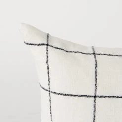 Best Pirce 🤩 Mercana Suzanne White & Black Square Pattern Decorative Pillow Cover 💯 -Mercana Shop Suzanne 14 x 26 White Black Square Pattern Decorative Pillow Cover 5