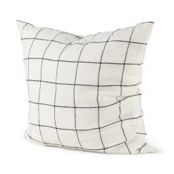 Best Pirce 🤩 Mercana Suzanne White & Black Square Pattern Decorative Pillow Cover 💯 -Mercana Shop Suzanne 14 x 26 White Black Square Pattern Decorative Pillow Cover 9