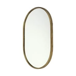Best Sale ⭐ Mercana Sylvia I 24L X 35H Oval Gold Metal Frame Wall Mirror 🔔