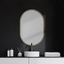 Best Sale ⭐ Mercana Sylvia I 24L X 35H Oval Gold Metal Frame Wall Mirror 🔔 18 Best Sale ⭐ Mercana Sylvia I 24L X 35H Oval Gold Metal Frame Wall Mirror 🔔 -Mercana Shop Sylvia I 24L x 35H Oval Gold Metal Frame Wall Mirror 5