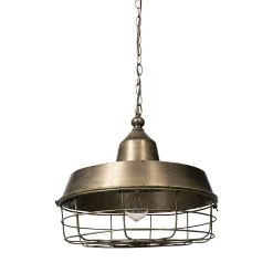 Best Pirce ✔️ Mercana Tahla Gold Toned Metal Cage Pendant Light - 14"L X 14"W X 14.5"H 🎁