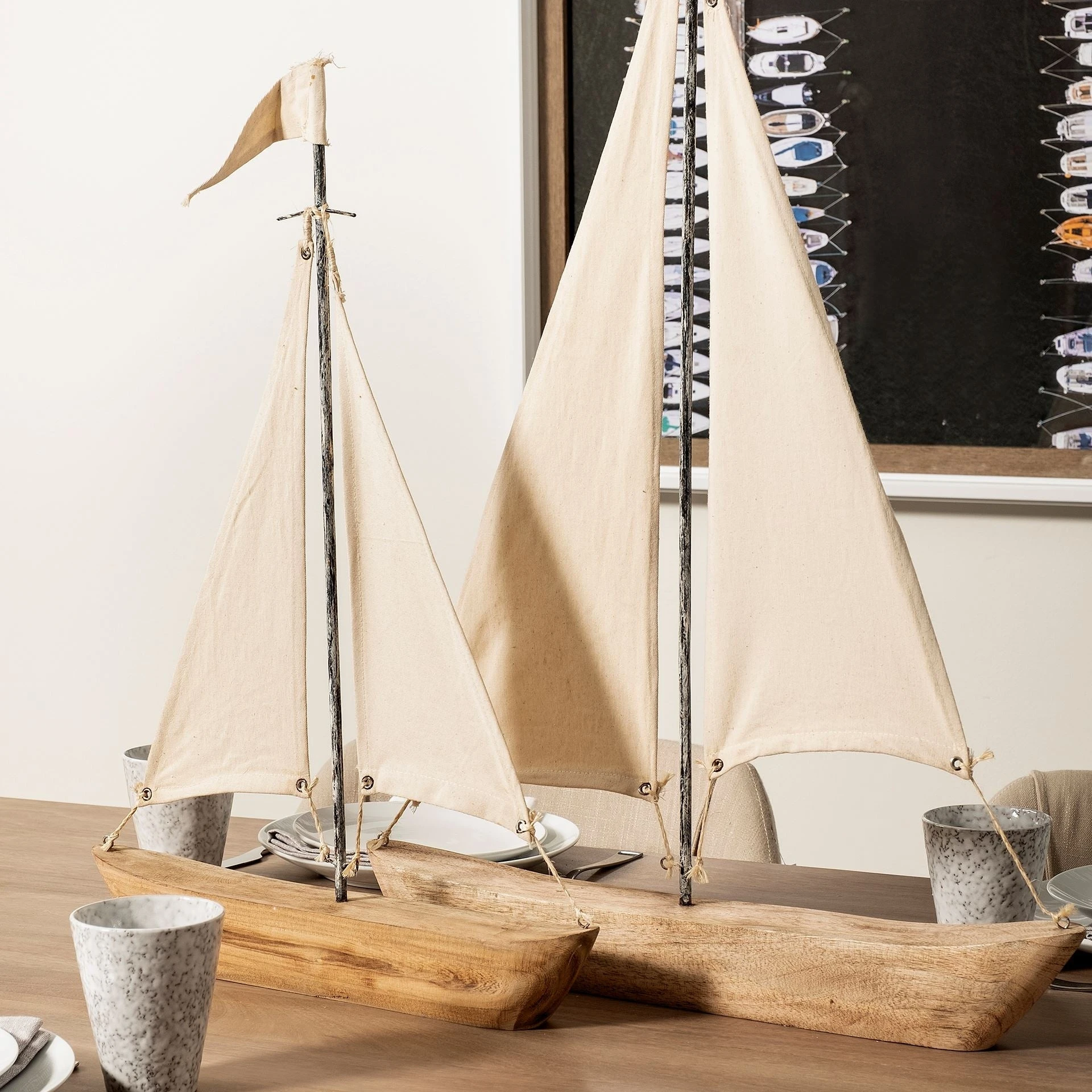 Cheap 🤩 Mercana Tartane Large 22L X 2W Brown/Cream Nautical Inspired Sailboat ✔️ 10 Cheap 🤩 Mercana Tartane Large 22L X 2W Brown/Cream Nautical Inspired Sailboat ✔️ - Image 10