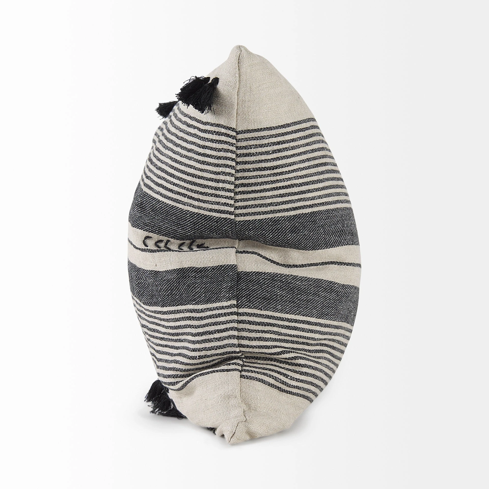 Cheap ✔️ Mercana Thalia 13L X 21W Dark Gray And Cream Fabric Striped And Fringed Decorative Pillow Cover 💯 14 Cheap ✔️ Mercana Thalia 13L X 21W Dark Gray And Cream Fabric Striped And Fringed Decorative Pillow Cover 💯 - Image 14