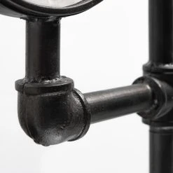 Best Sale 🧨 Mercana Trifect Black Iron Pipe Three Face Floor Clock - 16.0L X 16.0W X 72.0H 🔔 -Mercana Shop Trifect Black Iron Pipe Three Face Floor Clock 3