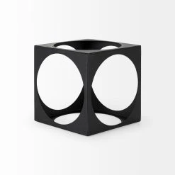 Outlet 🎉 Mercana Trifolia 4.9L X 4.9W X 4.9H Matte Black Metal Small Square Decorative Object ⌛ -Mercana Shop Trifolia 4.9L x 4.9W x 4.9H Matte Black Metal Small Square Decorative Object 2