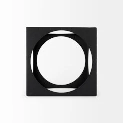 Outlet 🎉 Mercana Trifolia 4.9L X 4.9W X 4.9H Matte Black Metal Small Square Decorative Object ⌛ -Mercana Shop Trifolia 4.9L x 4.9W x 4.9H Matte Black Metal Small Square Decorative Object 4