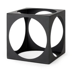 Outlet 🎉 Mercana Trifolia 4.9L X 4.9W X 4.9H Matte Black Metal Small Square Decorative Object ⌛ -Mercana Shop Trifolia 4.9L x 4.9W x 4.9H Matte Black Metal Small Square Decorative Object 5