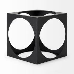 Outlet 🎉 Mercana Trifolia 4.9L X 4.9W X 4.9H Matte Black Metal Small Square Decorative Object ⌛ -Mercana Shop Trifolia 4.9L x 4.9W x 4.9H Matte Black Metal Small Square Decorative Object 7