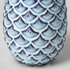 Promo 😉 Mercana Troi II Large Blue White Fishscale Pattern Ceramic Vase 🌟 13 Promo 😉 Mercana Troi II Large Blue White Fishscale Pattern Ceramic Vase 🌟 -Mercana Shop Troi II Large Blue White Fishscale Pattern Ceramic Vase 6