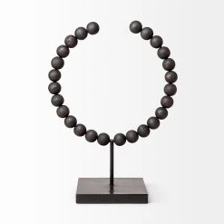 Flash Sale ❤️ Mercana Tulane I Black Beaded Broken Sphere Decorative Object ⌛ -Mercana Shop Tulane I 28Small29 9L x 5W Black Beaded Broken Sphere Decorative Object 7