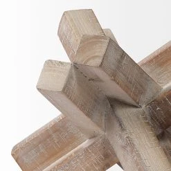 Brand new 🔔 Mercana Vega I (Small) 6L X 6W Natural Wood Jack Object Natural Brown 👍 -Mercana Shop Vega I 28Small29 6L x 6W Natural Wood Jack Object 3