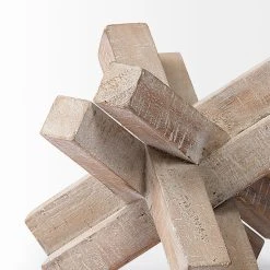 Brand new 🔔 Mercana Vega I (Small) 6L X 6W Natural Wood Jack Object Natural Brown 👍 -Mercana Shop Vega I 28Small29 6L x 6W Natural Wood Jack Object 8