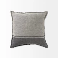 Top 10 👏 Mercana Zadie 14L X 26W Light Gray And Dark Gray Fabric Color Blocked Decorative Pillow Cover ✔️ -Mercana Shop Zadie 14L x 26W Light Gray and Dark Gray Fabric Color Blocked Decorative Pillow Cover 13