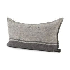 Top 10 👏 Mercana Zadie 14L X 26W Light Gray And Dark Gray Fabric Color Blocked Decorative Pillow Cover ✔️