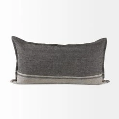 Top 10 👏 Mercana Zadie 14L X 26W Light Gray And Dark Gray Fabric Color Blocked Decorative Pillow Cover ✔️ -Mercana Shop Zadie 14L x 26W Light Gray and Dark Gray Fabric Color Blocked Decorative Pillow Cover 3